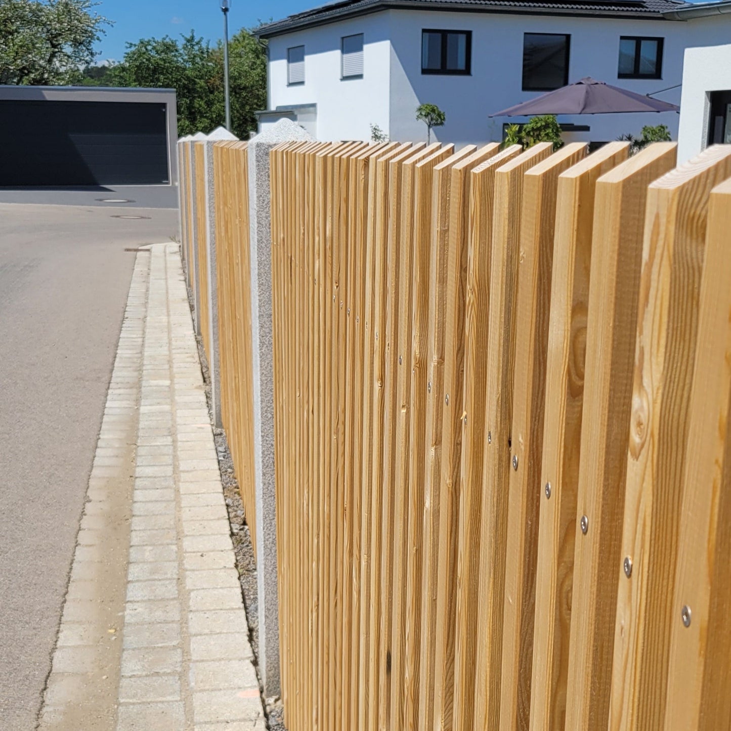 Gartenzaun Quadratzaun - Zaunelement - Lärche