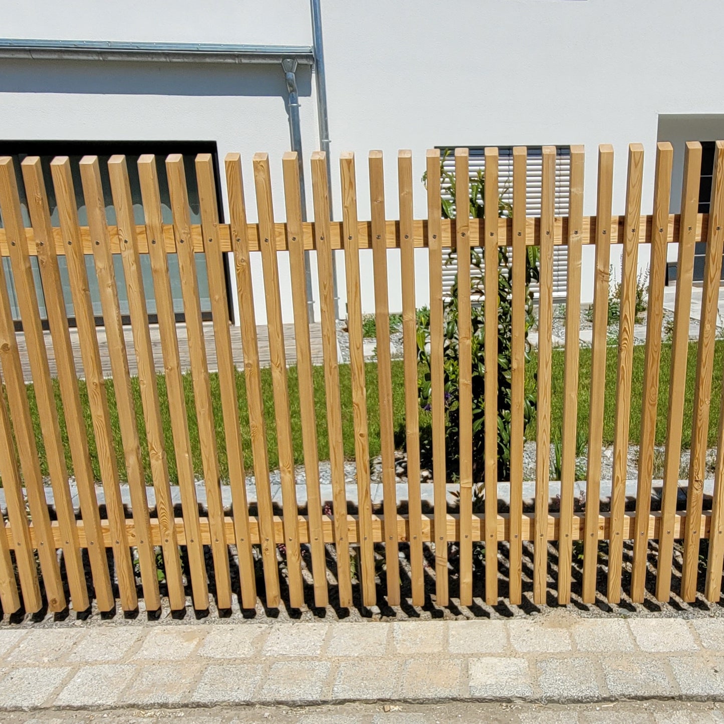 Gartenzaun Quadratzaun - Zaunelement - Lärche