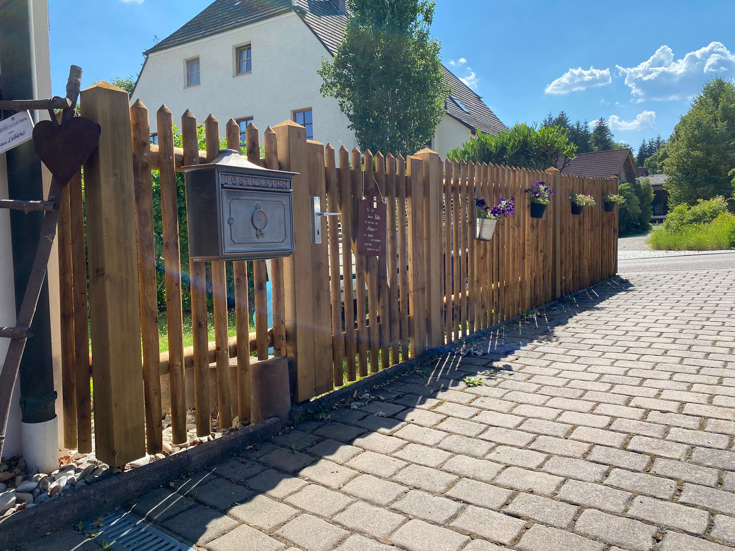 Gartenzaun Senkrechter Lattenzaun 2C - Zaunelement - Fichte KDI - 120 cm Höhe