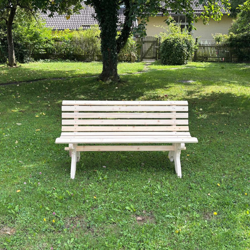 Hausbank Holzbank Gartenbank mit Lehne Fichte imprägniert