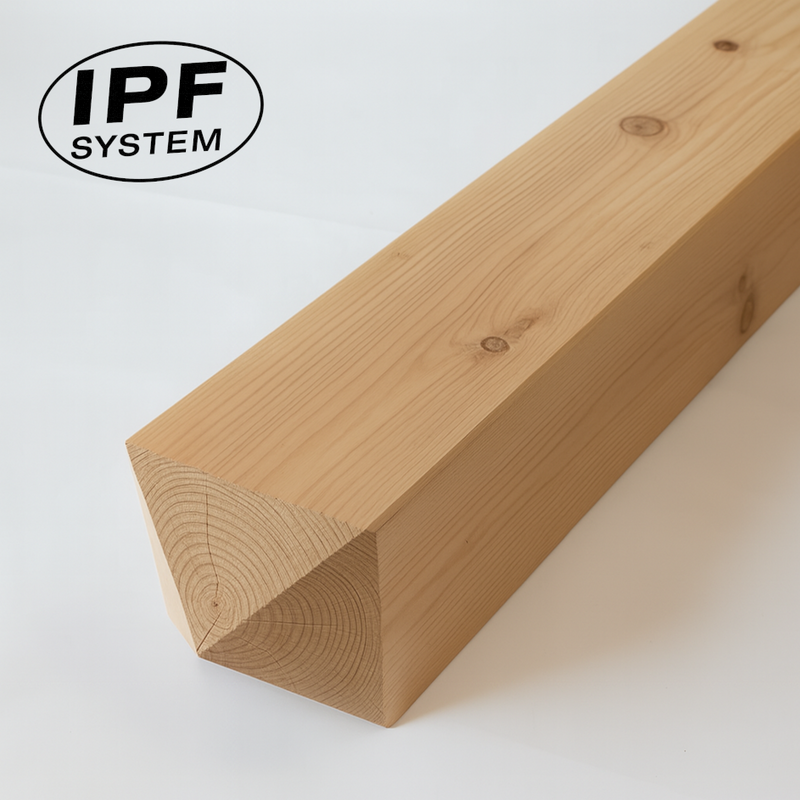 Zaunpfosten Lärche unbehandelt inkl. T-Eisen-Befestigung (IPF-System)