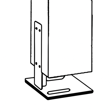 Zaunpfosten Fichte KDI inkl. T-Eisen-Befestigung (IPF-System)