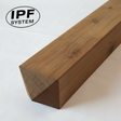 Zaunpfosten vierkant Fichte KDI inkl. T-Eisen-Befestigung (IPF-System)