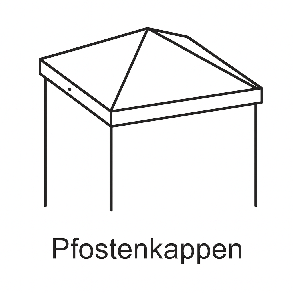 Pfostenkappen mit Pyramidenspitze
