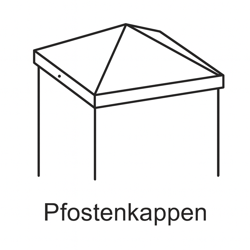 Pfostenkappen mit Pyramidenspitze