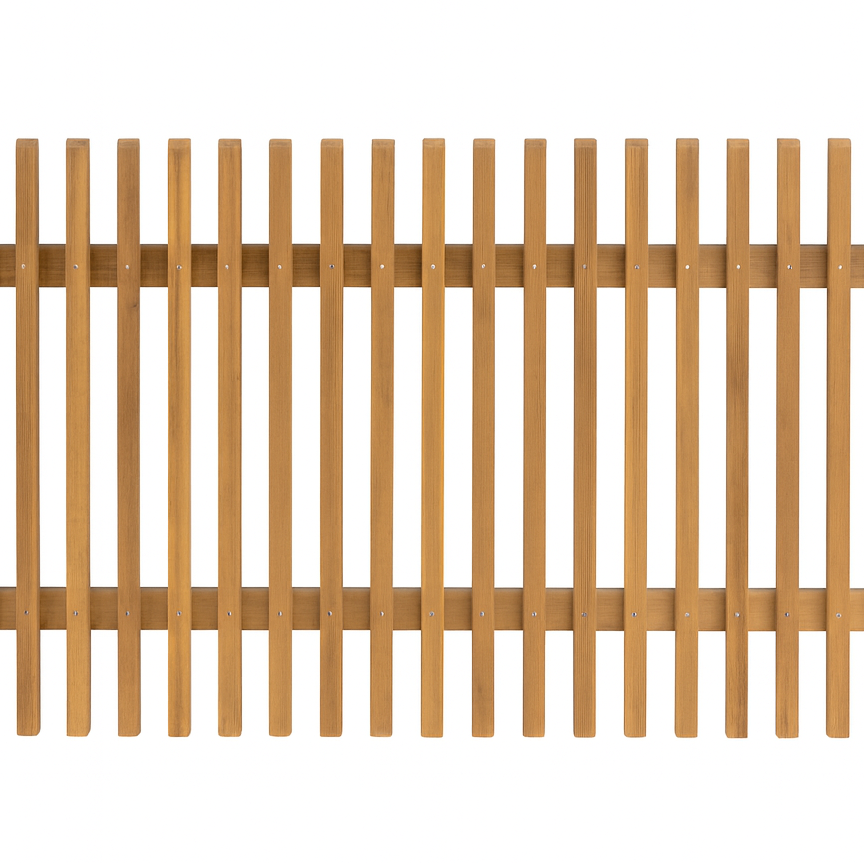 Gartenzaun Quadratzaun - Fichte KDI - Zaunelement - 100 cm Höhe, vorinstalliertes Zaunfeld aus massiven Fichtenlatten.